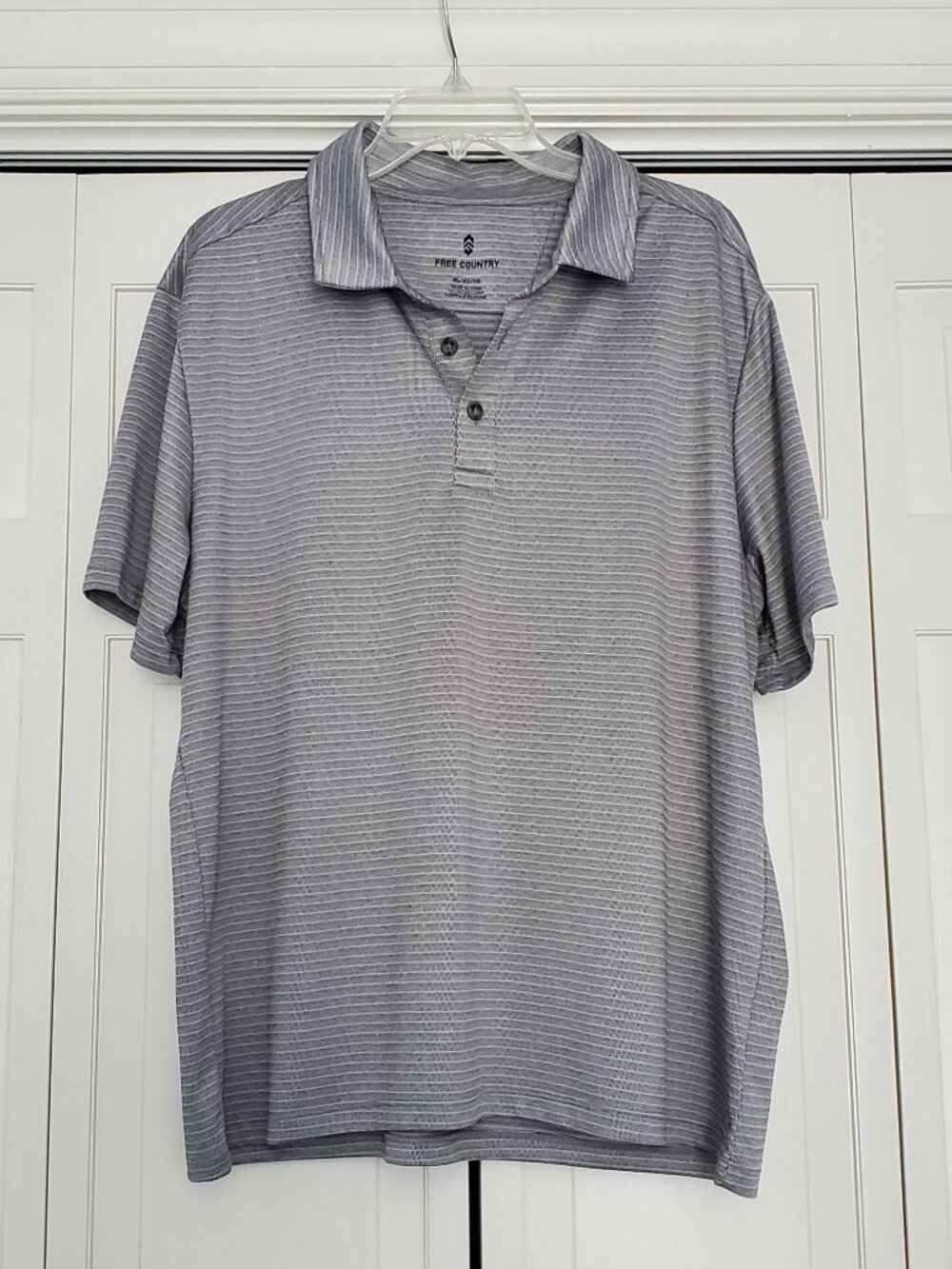 Free Country Tech Jacquard Short-Sleeve Polo Shirt - Men's XL